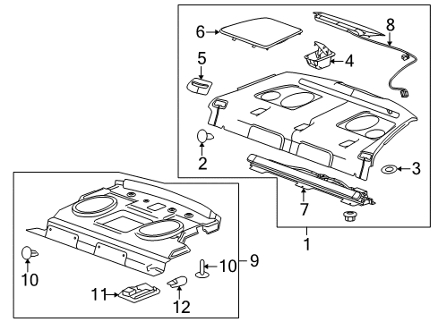 2013 Buick LaCrosse Interior Trim - Rear Body Diagram 2 - Thumbnail