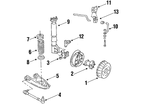 1990 Oldsmobile 98 Rear Brakes Diagram