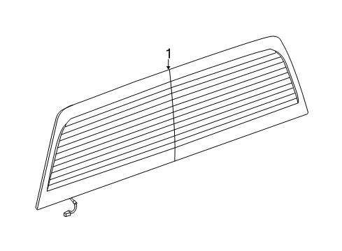 2015 Chevy Silverado 2500 HD Glass & Hardware - Back Glass Diagram