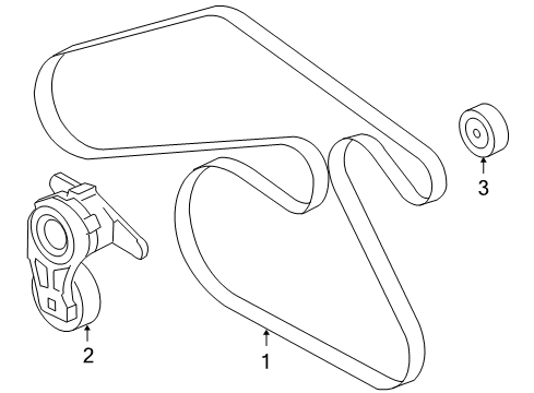 2009 Pontiac G6 Belts & Pulleys - Belts Diagram 3 - Thumbnail