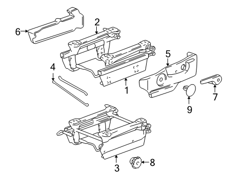 2004 Pontiac Aztek Tracks & Components Diagram