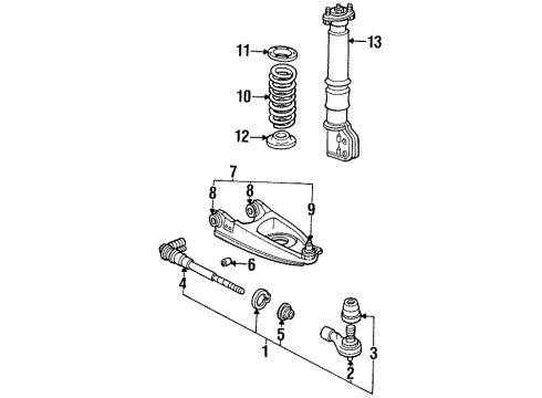 1996 Buick LeSabre Rear Suspension Components Diagram