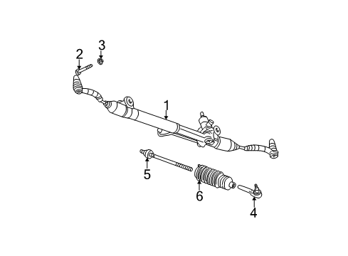 2003 Chevy Trailblazer Steering Gear & Linkage Diagram