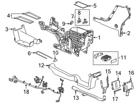 2019 GMC Terrain Center Console Diagram 2 - Thumbnail