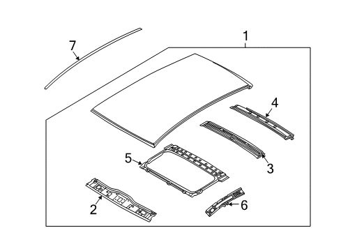 2004 Chevy Aveo Roof & Components Diagram 2 - Thumbnail