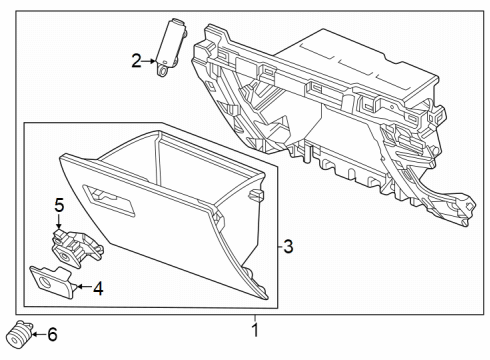 2024 Chevy Silverado 2500 HD Glove Box Diagram