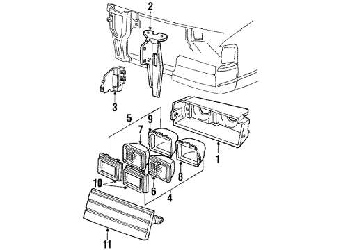 1986 Oldsmobile Toronado Headlamps Diagram