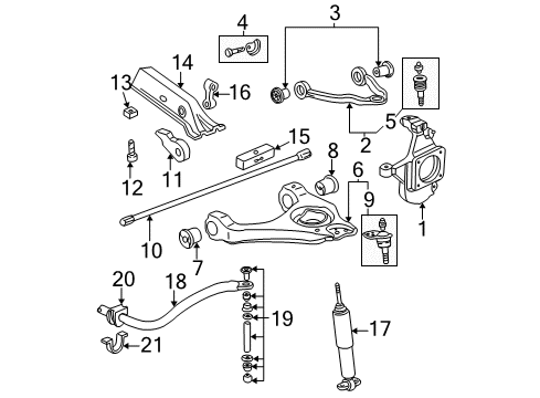 2000 Chevy Silverado 1500 Stabilizer Bar & Components Diagram 4 - Thumbnail