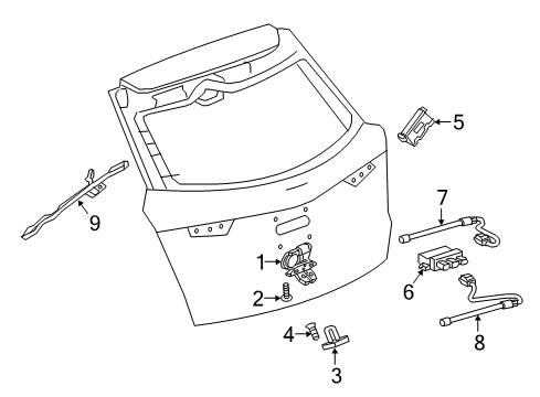 2019 Cadillac XT5 Lift Gate Diagram