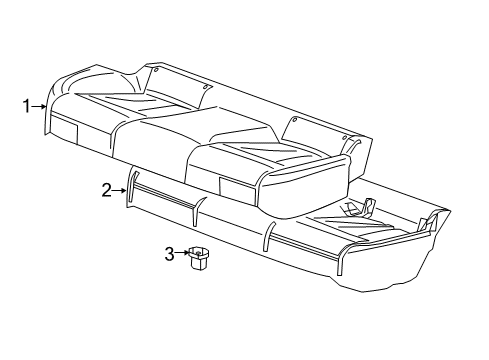2018 Buick LaCrosse Rear Seat Components Diagram