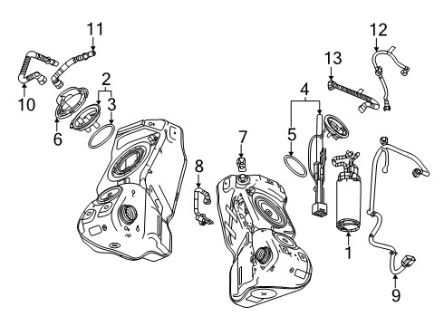 2025 Chevy Corvette SENDER KIT-FUEL Diagram for 85717170