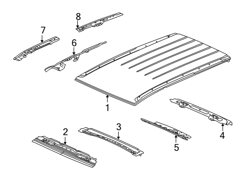 2003 Saturn Vue Roof & Components Diagram