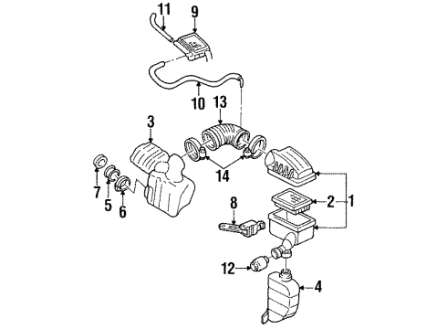 1995 Buick Skylark Vent Hose Diagram for 24574341