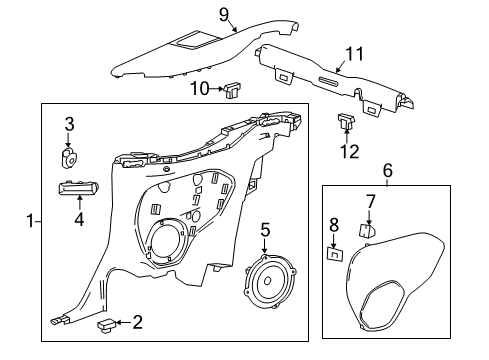Panel, Rear Quarter Trim Diagram for 85148202