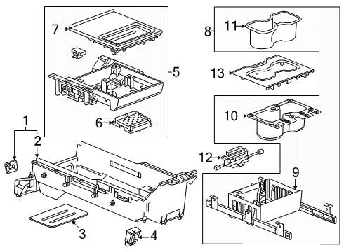 2024 GMC Sierra EV Console - Body Diagram 3 - Thumbnail
