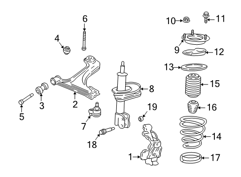 2002 Oldsmobile Alero Pulley Bolt Diagram for 11515754