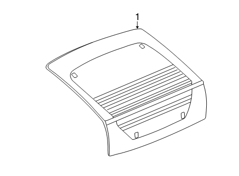 2004 Pontiac Aztek Glass - Lift Gate Diagram