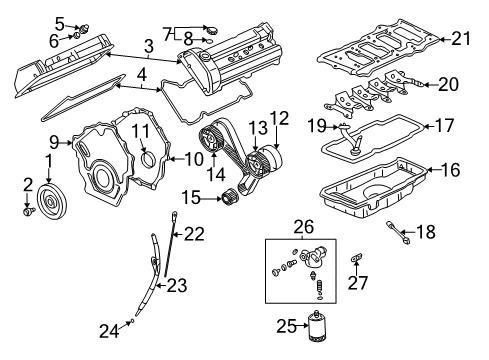 2000 Cadillac DeVille PCV Valve Diagram for 19303069