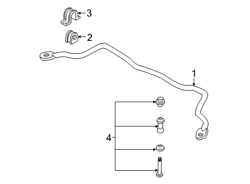 2000 Buick Century Stabilizer Bar & Components Diagram 2 - Thumbnail