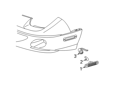 1997 Pontiac Sunfire Marker Lamp Assembly, Passenger Side Diagram for 5976588