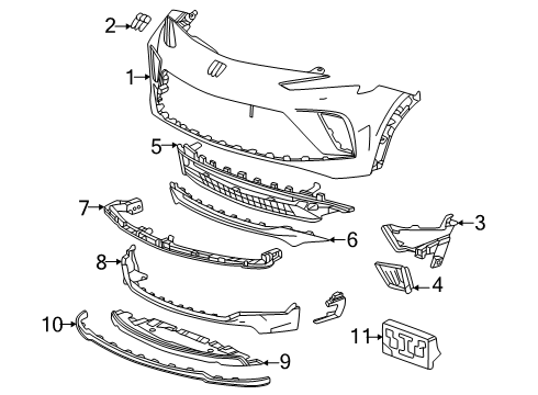 2024 Buick Encore GX Attachment Kit, License Plate, Front Diagram for 42771046