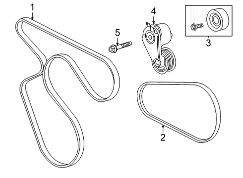 2022 GMC Savana 3500 Belts & Pulleys - Belts Diagram 3 - Thumbnail