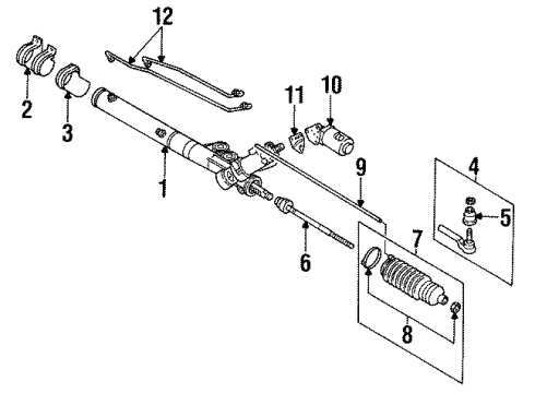 1993 Cadillac Allante Steering Gear & Linkage Diagram