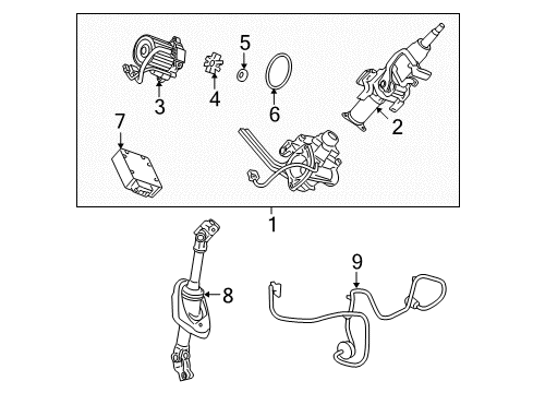 2007 Pontiac Torrent Steering Column Assembly Diagram