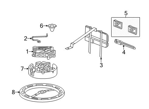 2014 Buick Verano Spare Support Bolt Diagram for 13263725