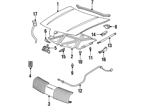 1992 Oldsmobile Achieva Insulator Diagram for 22641271