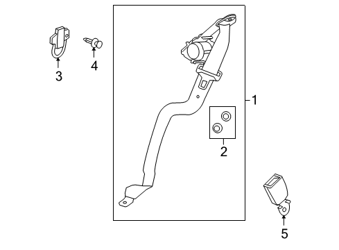 2012 Chevy Camaro Rear Seat Belts Diagram