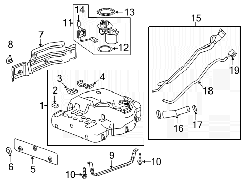 2024 Chevy Traverse Sensor Kit, Fuel Tank Meter/Pump Diagram for 85629613