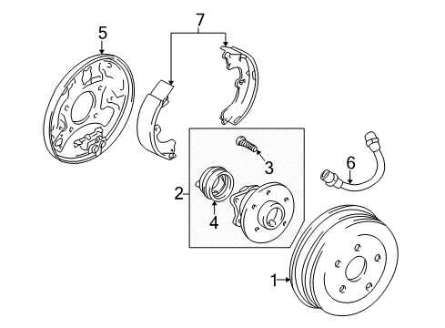 2003 Pontiac Vibe Flex Hose Diagram for 88971252