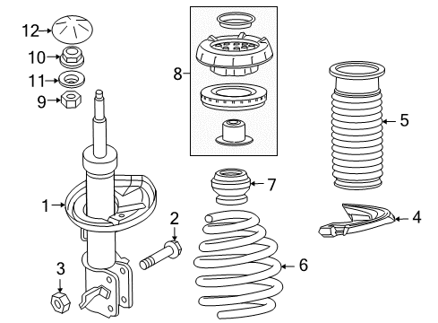 2013 Chevy Cruze Struts & Components Diagram