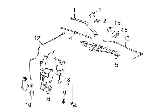 2010 Chevy Silverado 1500 Wipers Diagram