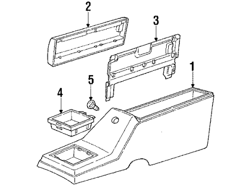 1988 Chevy S10 Center Console Diagram