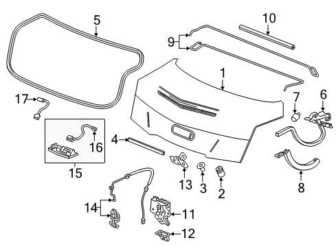2019 Cadillac ATS Trunk Diagram