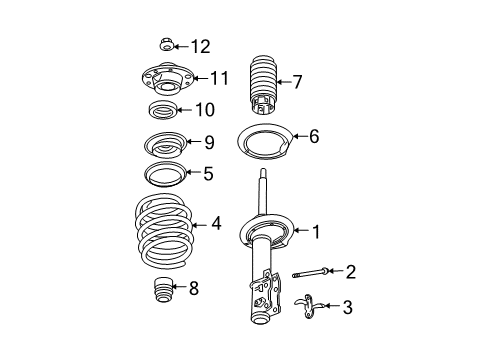 2011 Chevy Malibu Struts & Components Diagram