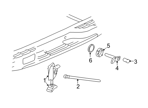 2005 Chevy Silverado 2500 HD Carrier & Components - Spare Tire Diagram