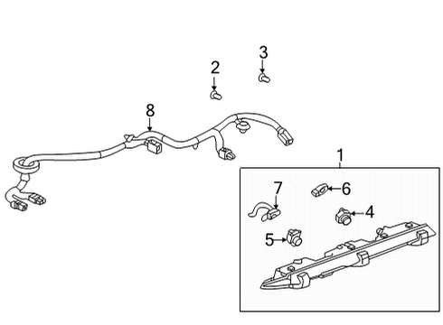 2024 GMC Hummer EV Pickup High Mount Lamps Diagram
