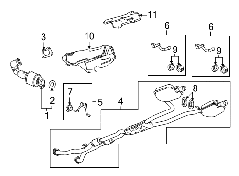 2012 Cadillac CTS Exhaust System Diagram 2 - Thumbnail