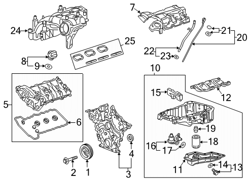 2018 GMC Acadia Engine Parts Diagram