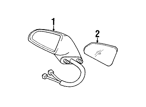 1997 Pontiac Bonneville Outside Mirrors Diagram