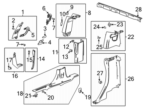 Side Sill Cover, Black, Lower Driver Side Diagram for 84875761