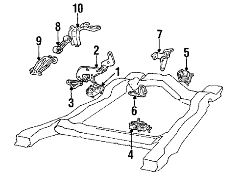 1984 Buick Century Engine & Trans Mounting Diagram