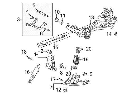 2005 Pontiac Montana Rear Suspension Components Diagram 6 - Thumbnail