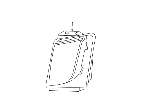 2013 Cadillac ATS Daytime Run Lamp, Passenger Side Diagram for 22988386