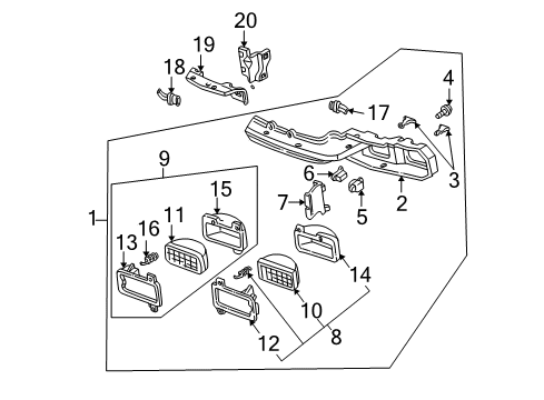 1995 Chevy Camaro Mount Bracket Diagram for 10247777