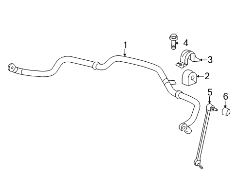 2015 Chevy Captiva Sport Stabilizer Bar & Components Diagram 2 - Thumbnail