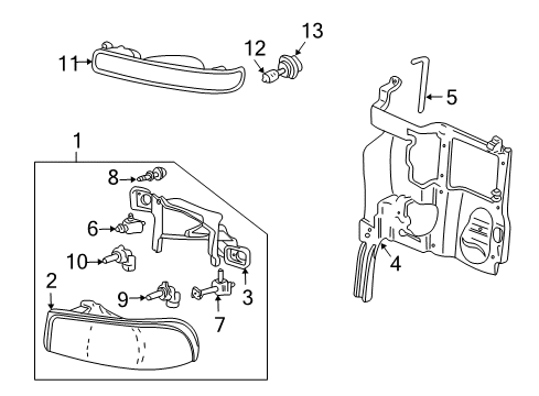 2004 GMC Yukon XL 2500 Adjuster Diagram for 16524772